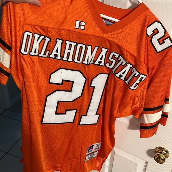 Gently loved authentic Barry Sanders #21 OKLAHOMA STATE jersey - Picture 5 of 6